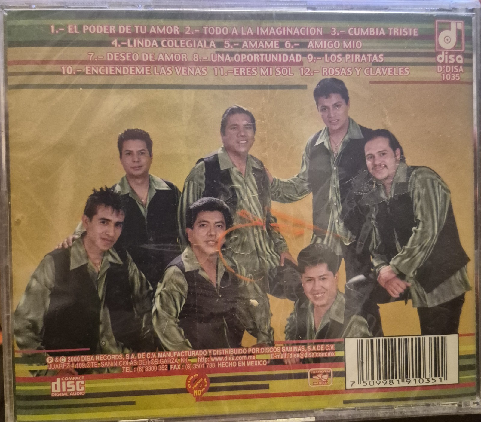 El Poder de Tu Amor by Grupo Perla Colombiana (CD, Apr-2000, EMI Music... | eBay - Image 2