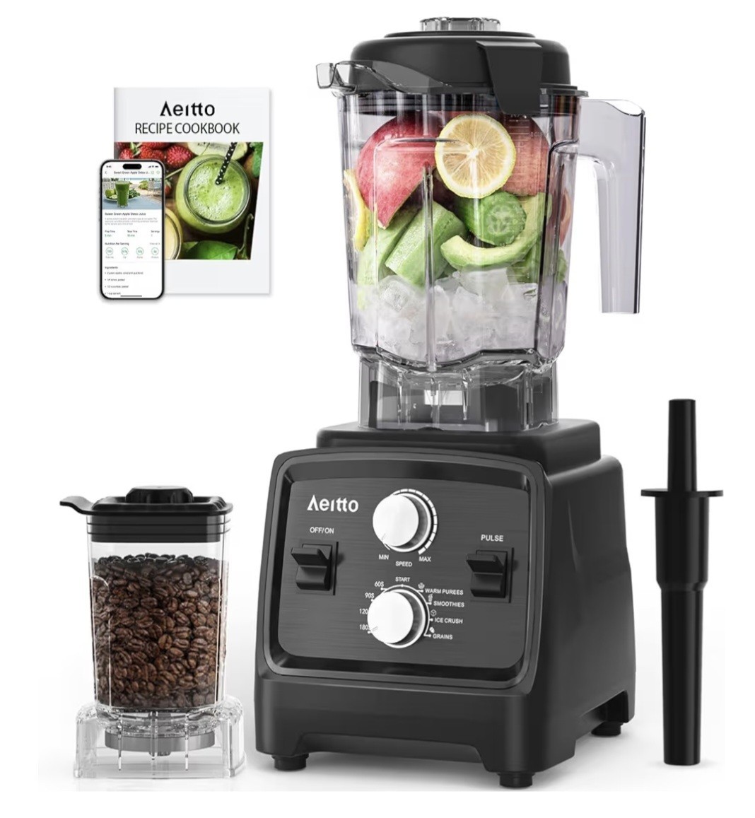 Aeitto Blenders for Kitchen with 1800W Motor, 68Oz. Large Capacity, 2-in-1 Blend | eBay
