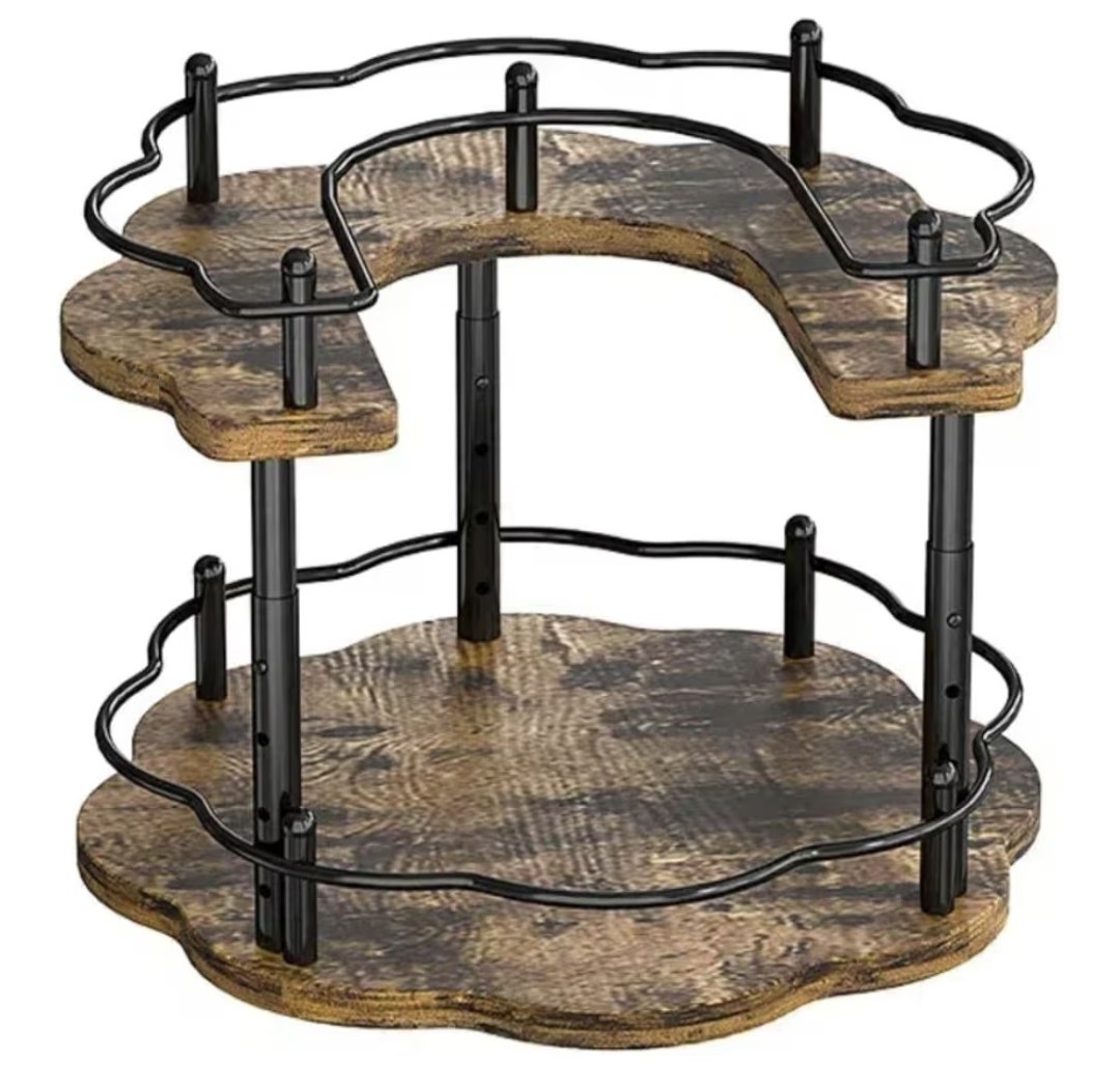 2 Tier Lazy Susan, Lazy Susan Turntable Cabinet with 3 Adjustable Heights Gua... | eBay