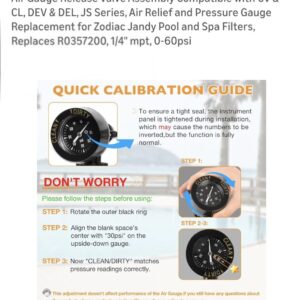 Replacement Air Gauge Valve - 0-60psi for Jandy CV, CL, and JS Series Filters | eBay