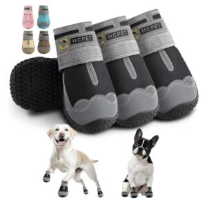Dog Shoes for Large Dogs, Waterproof Anti-Slip w/Reflective Straps Black Size 3 | eBay